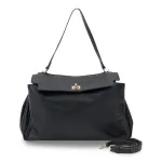 Cartera Corte Oval Graneado Negro CAR3641 Gacel