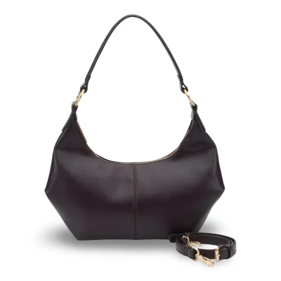 Cartera Corte Oval Craquele Chocolate CAR3652 Gacel