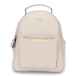 Mochila Pequeña Cuero Sintetico Off White CAR3669 Gacel
