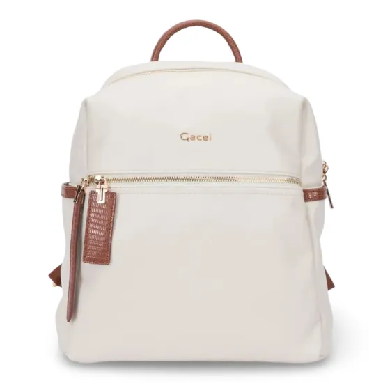 Mochila Grande Graneado Off White CAR3680 Gacel