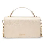 Cartera Pequeña Clutch Dorado Grabado Piton CAR3684 Gacel